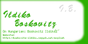 ildiko boskovitz business card